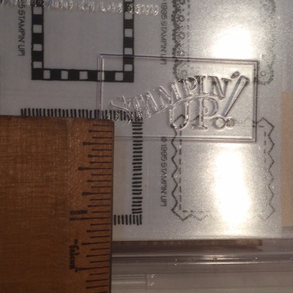 Stampin' Up! "BORDERS MINI" Wood Rubber Stamp Set 1995 Vintage New Unmounted - Picture 3 of 3